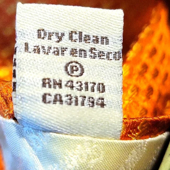 Tommy Bahama NWT men's bright orange & gold tie. - Picture 5 of 7